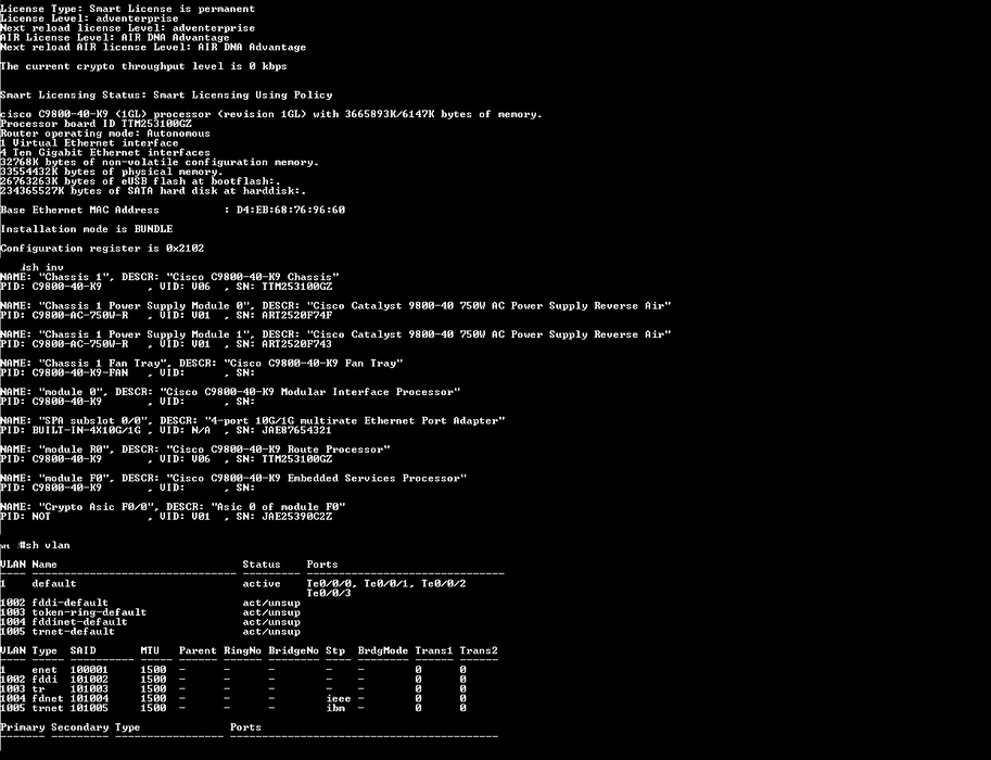 Cisco C9800-40-K9 V06 Catalyst 9800 Series Wireless LAN Controller | 2x PSU )