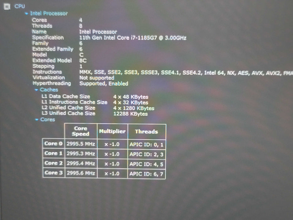Lenovo ThinkPad X1 Carbon Gen 9 i7-1185G7 16GB RAM 256GB NVMe β Lap200