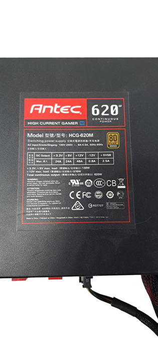 Semi Modular PC Power Supply Antec 620 HCG-620M 80 Plus Bronze 620W