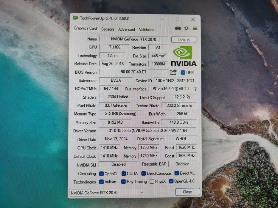 EVGA GeForce RTX 2070 Black Gaming 8GB GDDR6 Graphics Card 08G-P4-1071-KR $