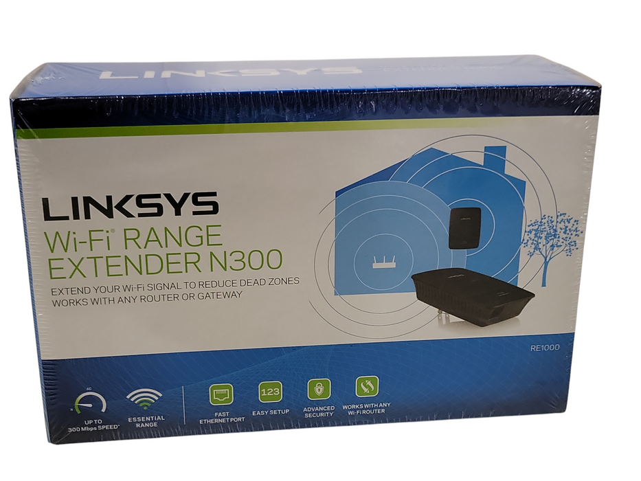 New Linksys Wi-Fi Range Extender N300 RE1000 Q_