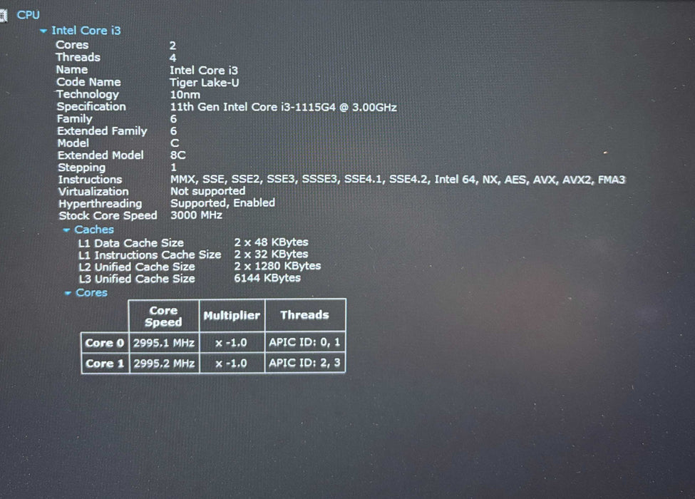 Lenovo ThinkPad E14 i3-1115G4 16GB 256SSD No Power Adapter READ! Q Lap200