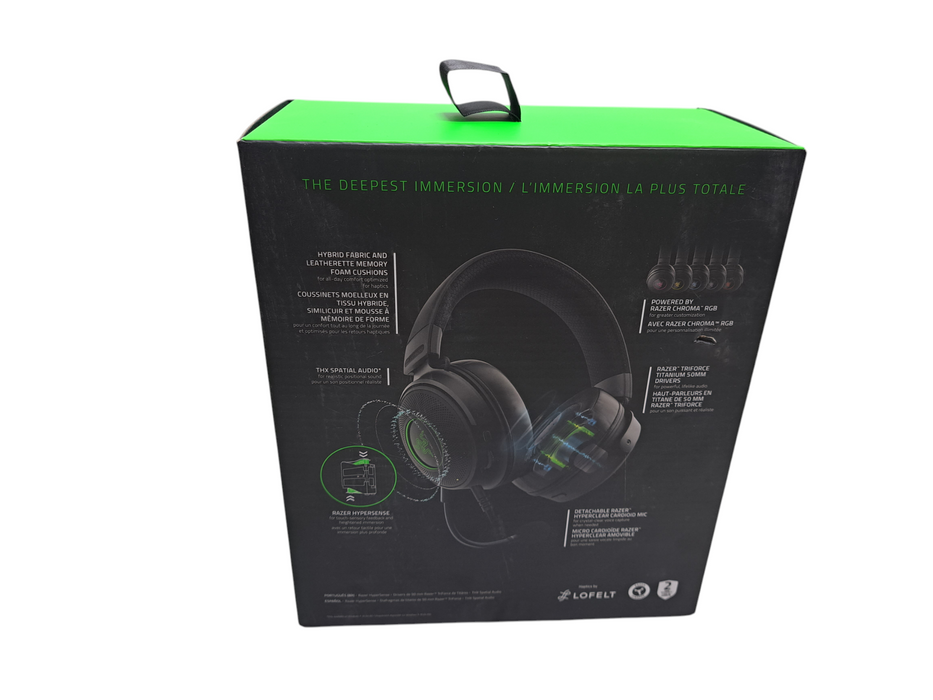 Razer Kraken V3 HyperSense Wired USB Gaming Headset w/Haptic Technology )