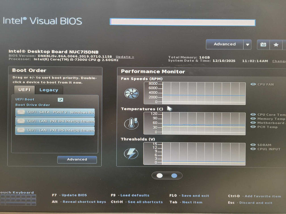 Intel NUC7i5DNB Mini PC| i5-7300U 2.60GHz|16GB DDR4|256GB NVMe !