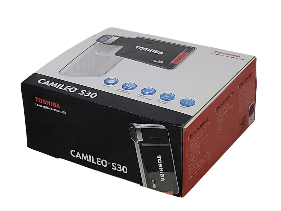 Toshiba Camileo S30 Pocket Camcorder w/ Power adapter and battery _