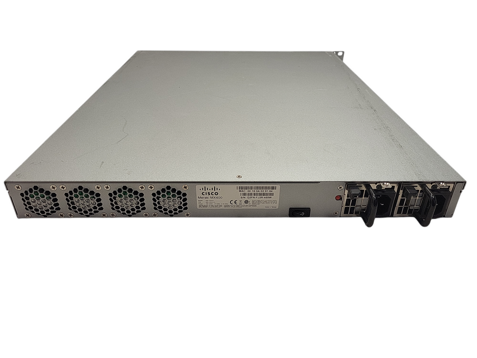 CISCO MERAKI MX400-HW Cloud Managed Security Appliance UNCLAIMED No HDDs  $