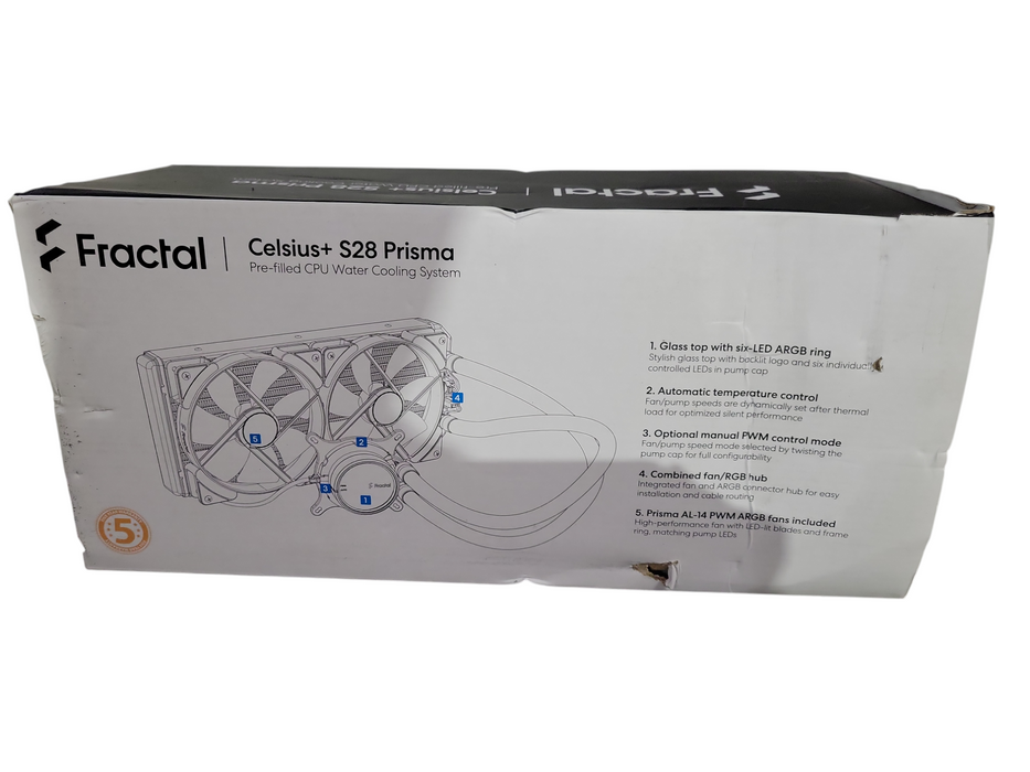 Fractal Design Celsius+ S28 Prisma computer liquid cooling !