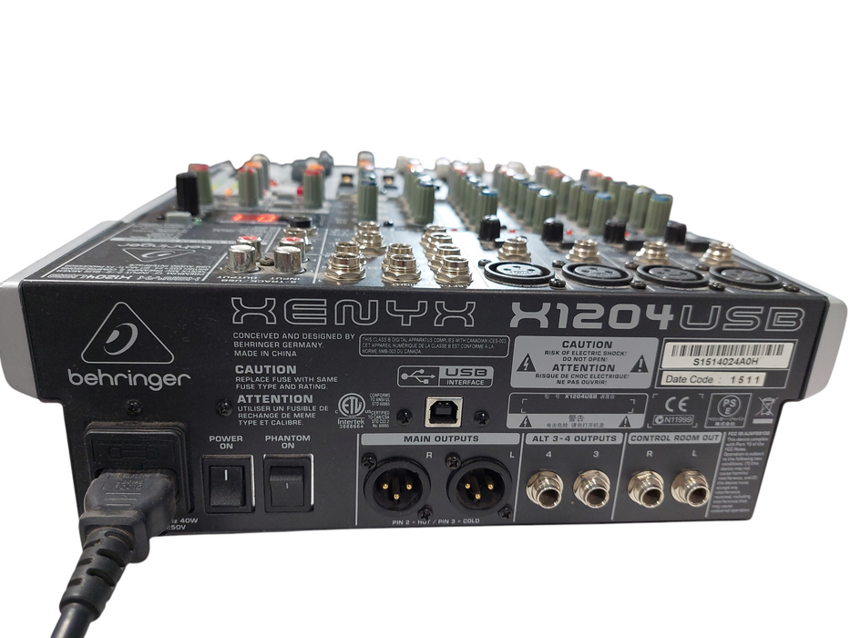 Behringer XENYX-X1204USB 12-Channel USB Audio Mixer with Effects =