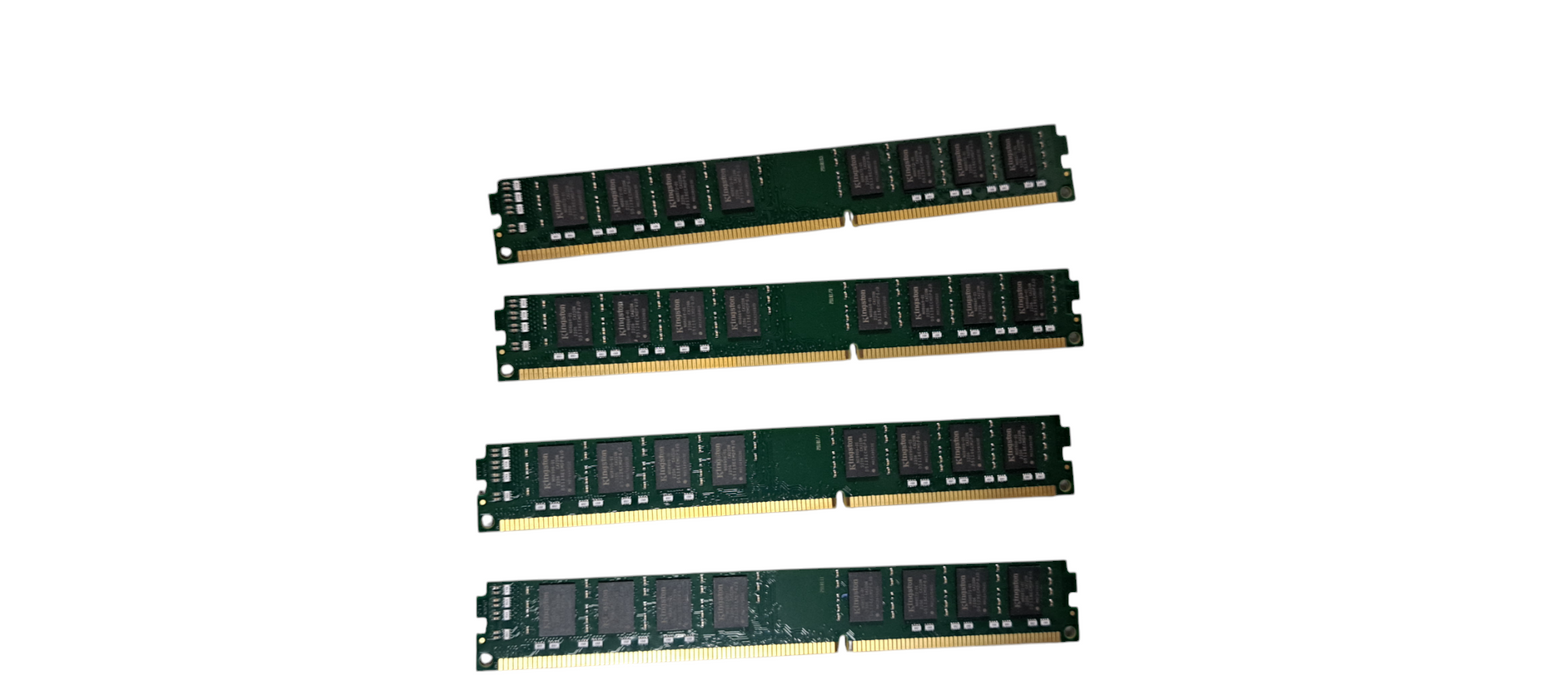Kingston RAM 32GB Kit (4 x 8GB) PC3-DDR3-1600 Memory KVR16N11/8 Low Profile