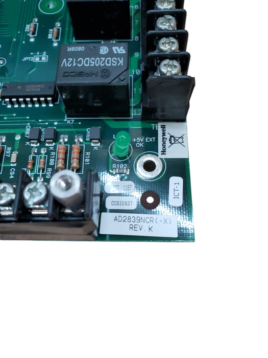Honeywell AD2839NCR (-X) Rev K Access Control Panel Circuit Board *READ*