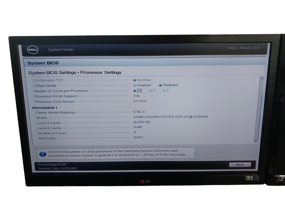 Dell Poweredge R230 1x Xeon E3-1220 v5 @3.0Ghz 16GB DDR4 H330 READ