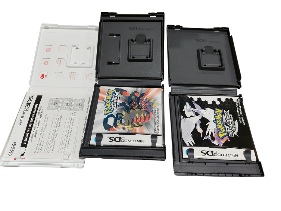 3 Nintendo DS & 3DS Game Cartridge Cases Empty with Manuals  =