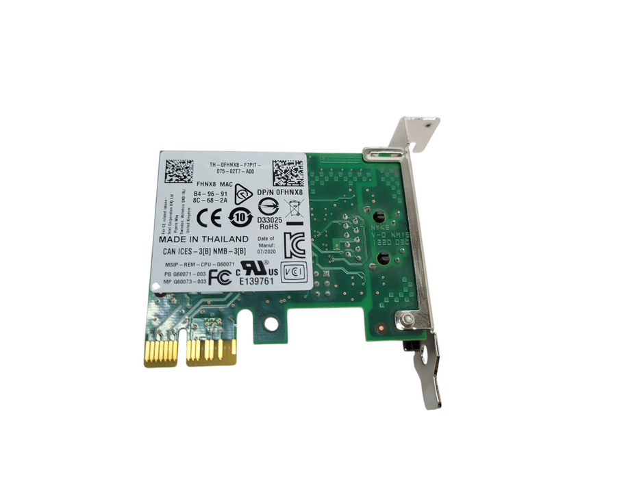 Dell I210 Single-Port Gigabit PCIe x1 Ethernet Adapter Dell P/N: 0FHNX8 %