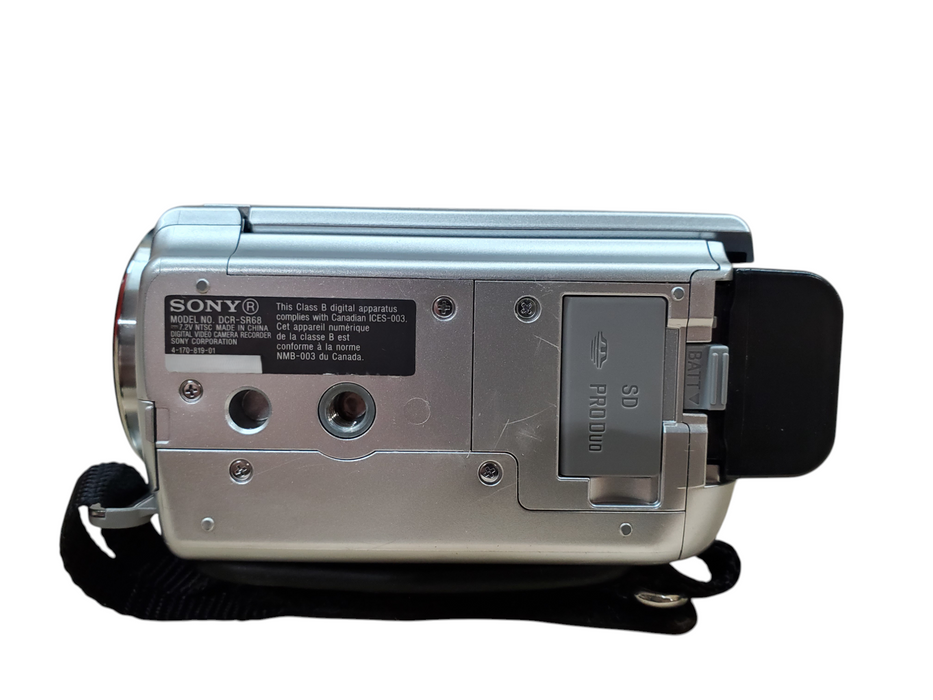 Sony Handycam DCR-SR68 Camcorder 80GB HDD w/ Battery & Power Adapter