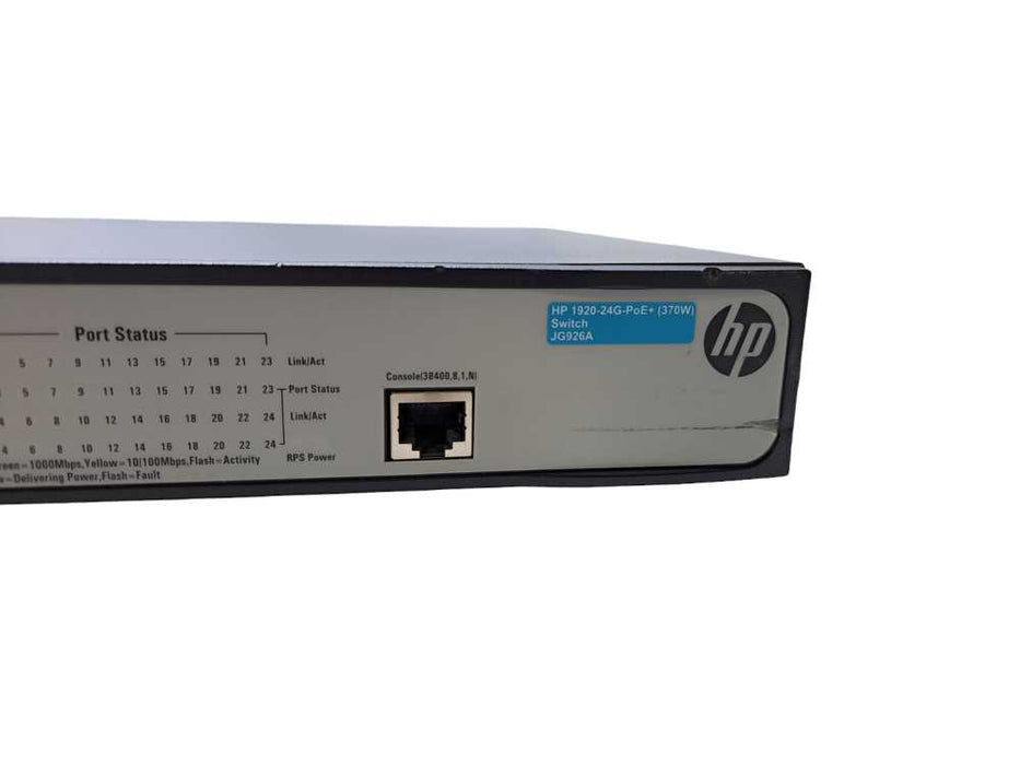HP JG926A 1920-24G-PoE+ 370W 24-Port Gigabit Smart Switch *READ*