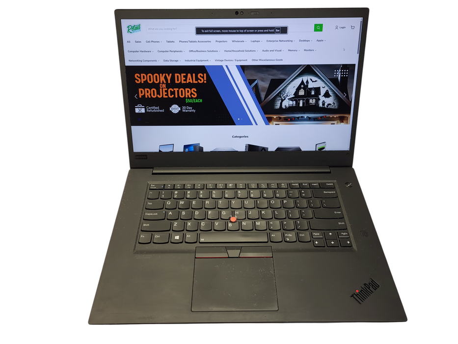 Lenovo ThinkPad P1 Gen 3 i7-10850H QUADRO T2000 4GB GPU 32GB RAM 250GB NVMe $ Lap200