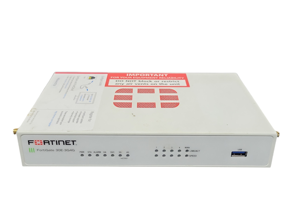 FortiGate Fortinet FG-30E-3G4G LTE FW Security Appliance, READ _