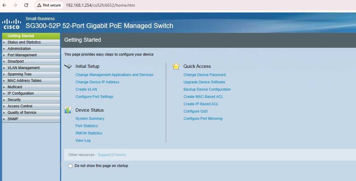 Cisco SG300-52P-K9 V03 52-Port Gigabit PoE Managed Switch w/ 2x SFP
