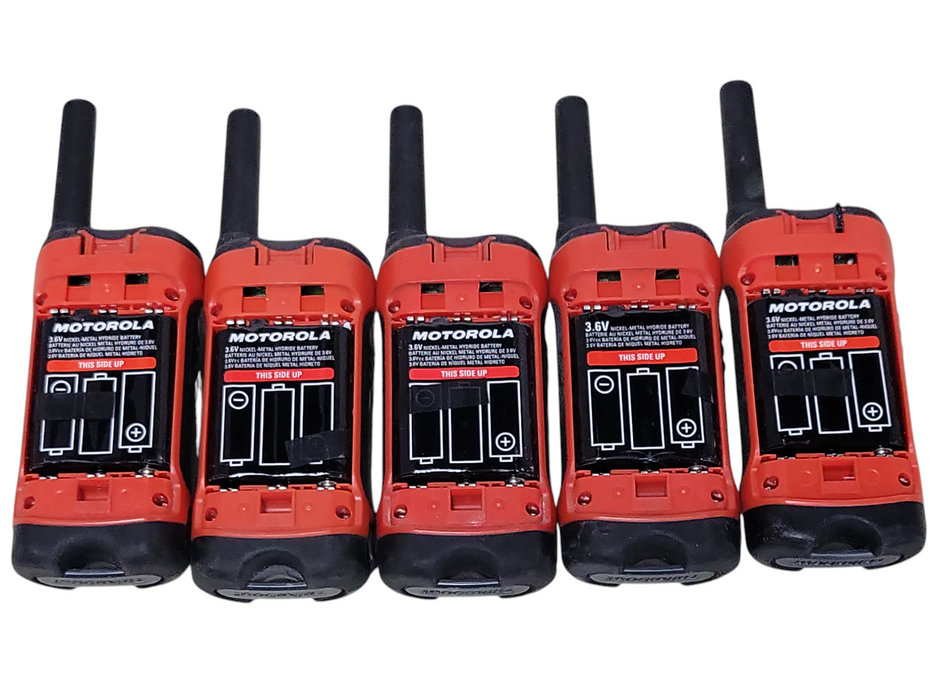 Lot of 5x Motorola T265 Two-Way Walkie Talkies, READ _