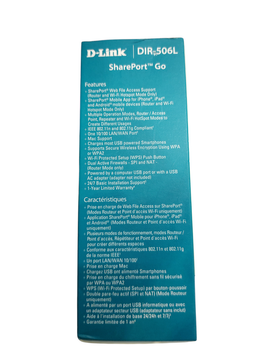 D-Link SharePort Go 1-Port 10/100 Wireless N Router (DIR-506L)