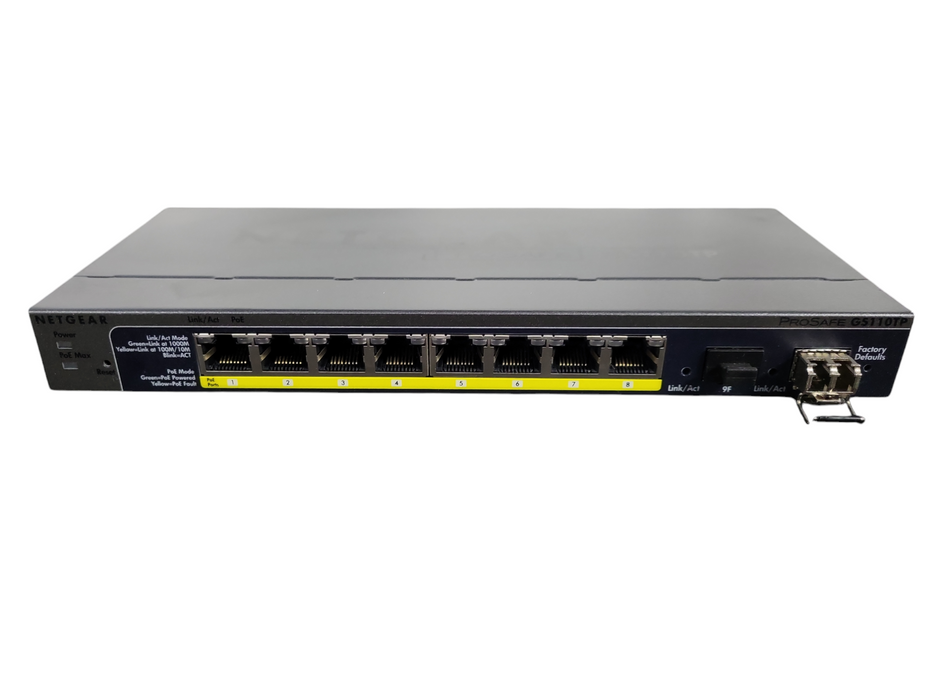 Netgear Prosafe GS110TP | 8-Port Gigabit PoE Smart Switch w/ 2x SFP !