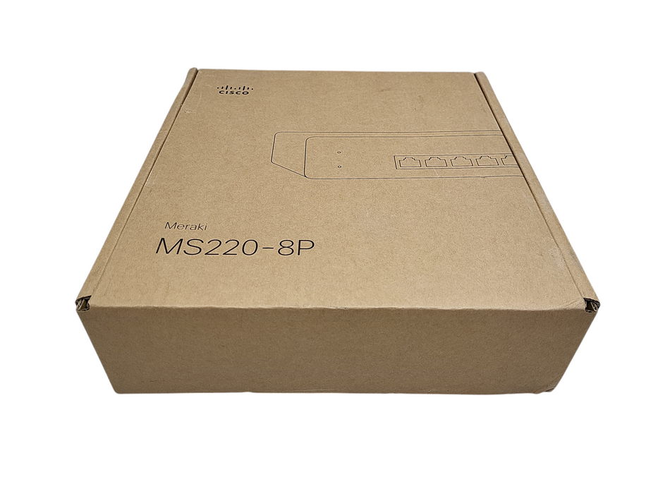 New Open Box Cisco Meraki MS220-8P | 8-Port Gigabit PoE Network Switch Q