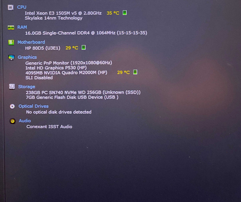 HP ZBook 15 G3 XEON E3-1505M v5 QUADRO M2000M 4GB GPU 16GB RAM 256SSD READ!  Lap200