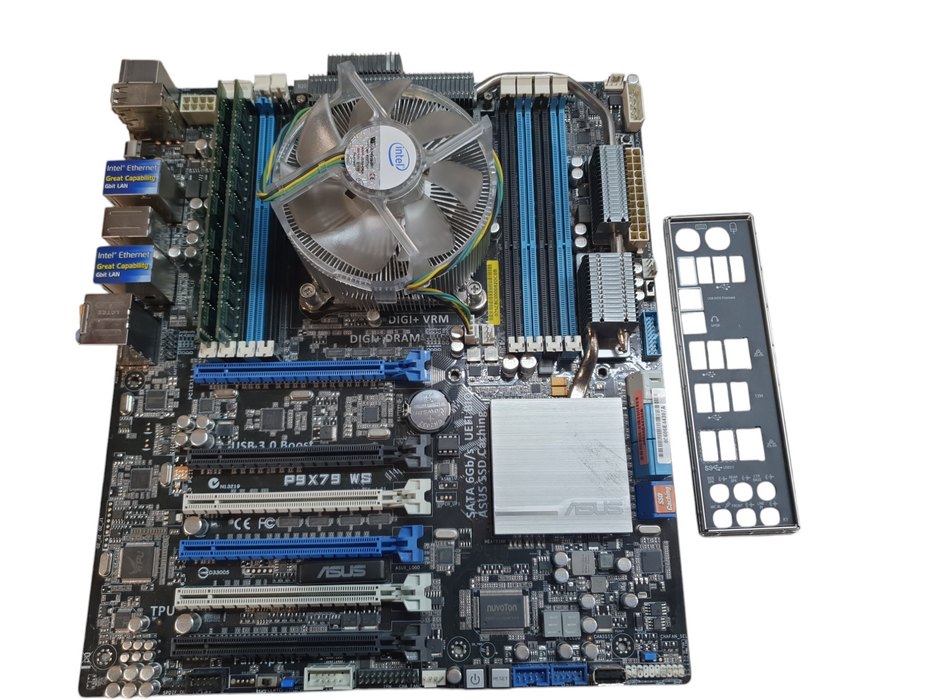 ASUS P9X79 WS LGA2011 | i7-3820 @ 3.6GHz | 16GB DDR3 | w/ I/O Shield Q