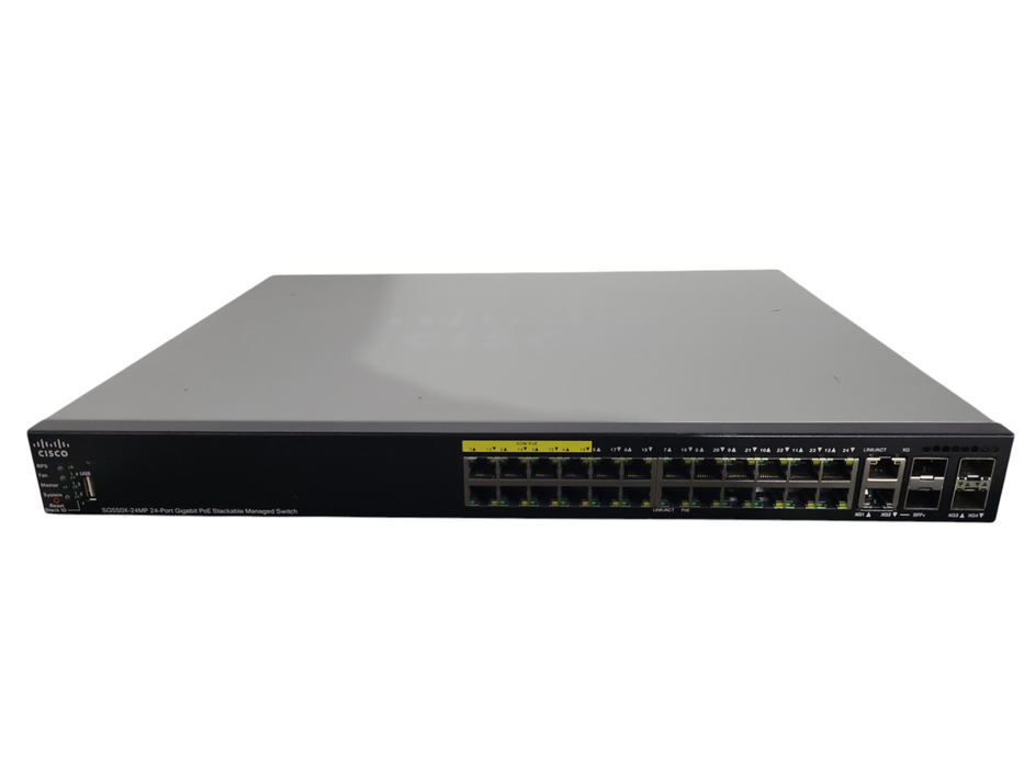 Cisco SG550X-24MP-K9 V02 | 24-Port Gigabit PoE Stackable Managed Switch !