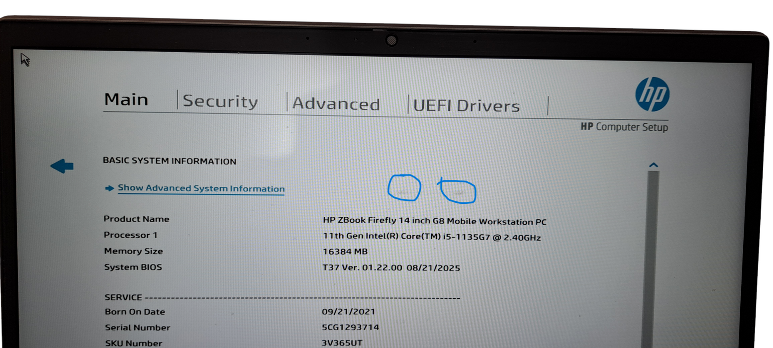 ZBook Firefly 14 G8 i5-1135G7|16GB RAM|256GB NVMe|READ  Lap200