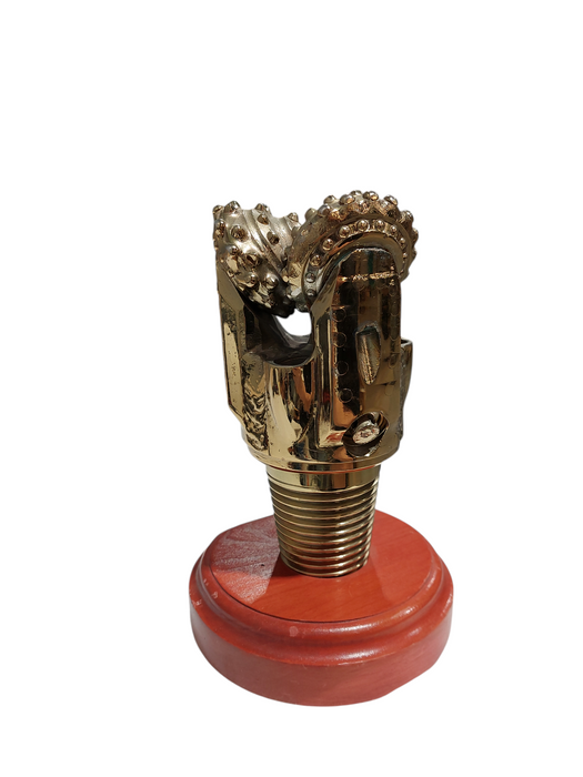 Decoration 8" Gold Colour Plated Oil Rig 3 Head Bit  =
