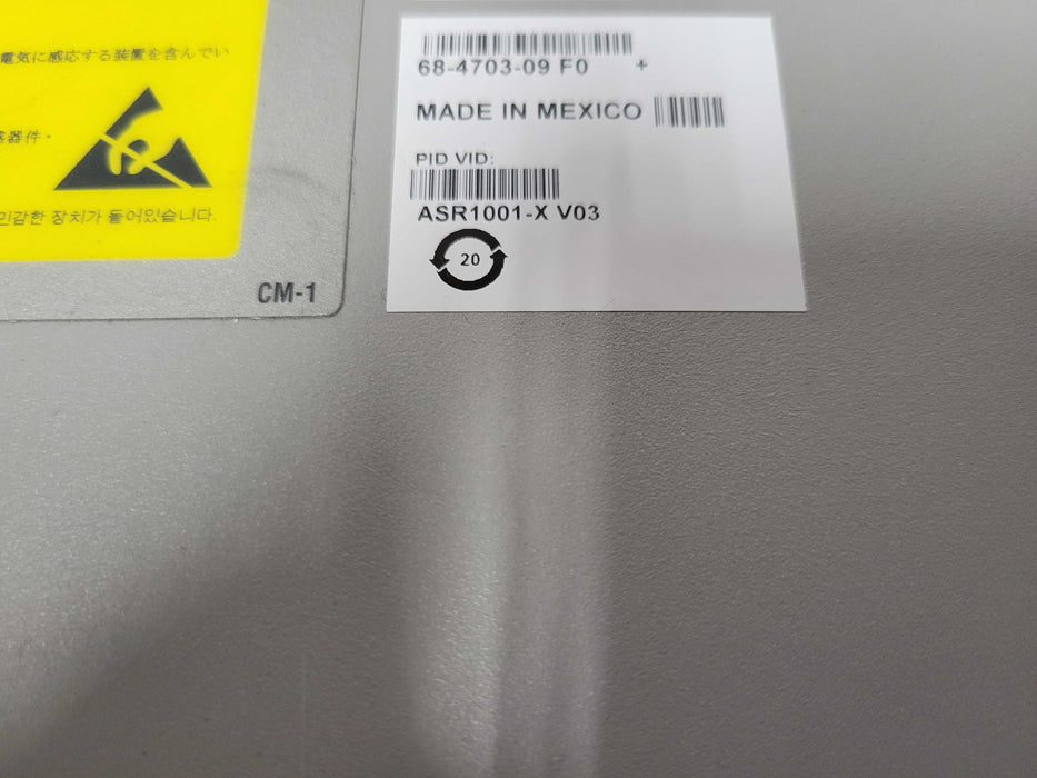 Cisco ASR1001-X ASR-1001-X V03 6-Port SFP 2-Port SFP 20GbpsThroughput Level _