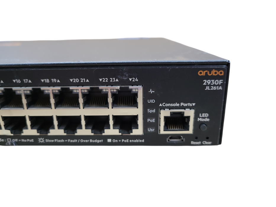 Aruba HP JL261A 2930F 24G PoE+ 4SFP Gigabit Switch  !