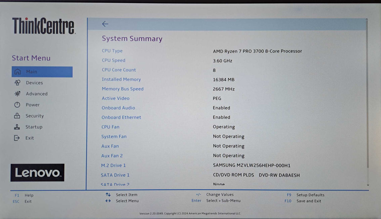 Lenovo ThinkCentre M75s-1 | Ryzen 7 PRO 3700, 16GB RAM, GT 730, 256GB NVMe )