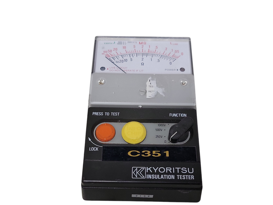 Kyoritsu insulation tester 9104, READ _