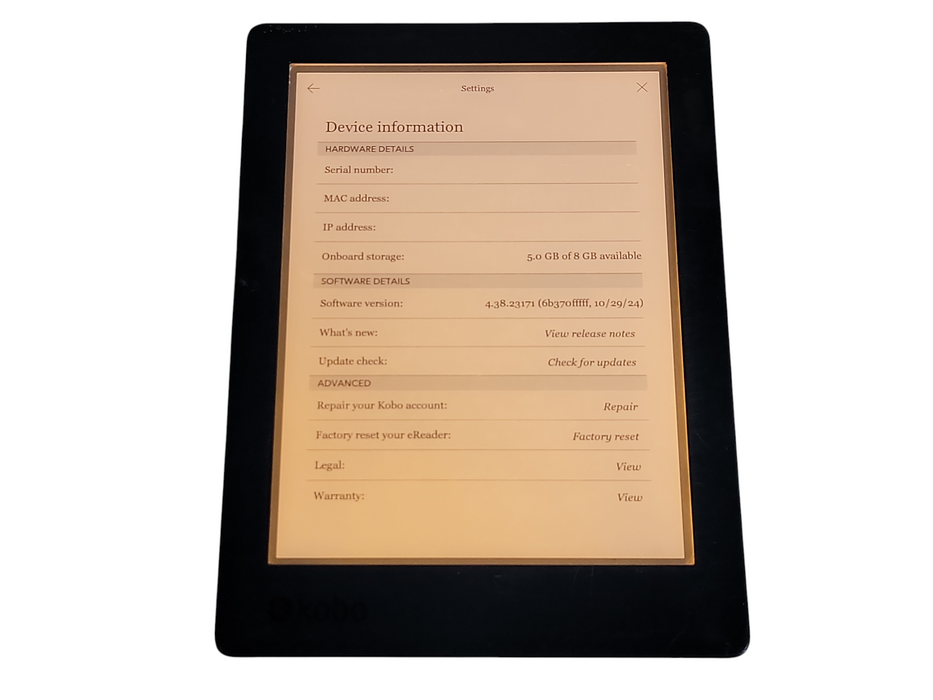 Kobo Aura H2O Edition 2 - 8GB - Black [N867] (