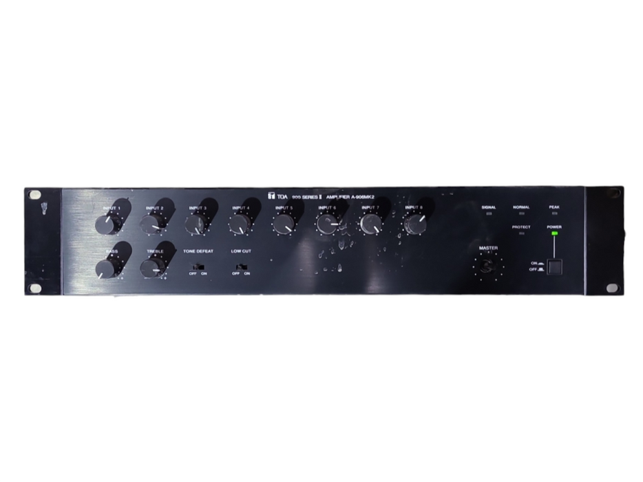 TOA 900 Series II 8-Channel Mixer Amplifier Model A-906MK2, Rack Mount, READ
