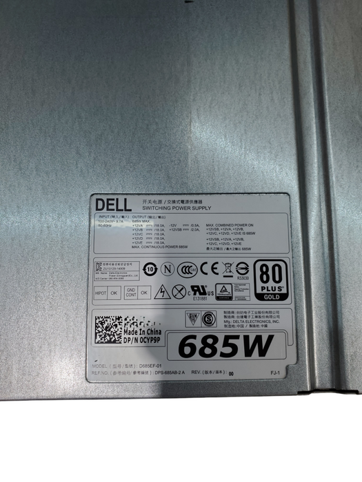 Dell 685W Switching Power Supply | D685EF-01 / 0CYP9P