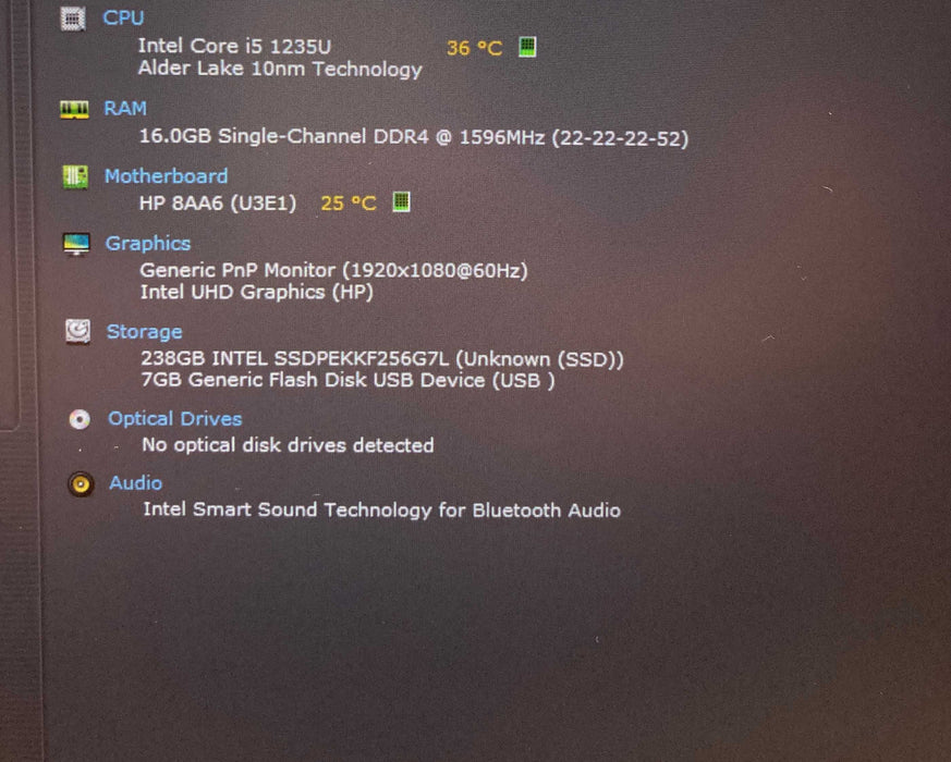 HP EliteBook 640 14 G9 Core i5-1235U@1.30GHz 16GB RAM 256GB SSD  Lap200