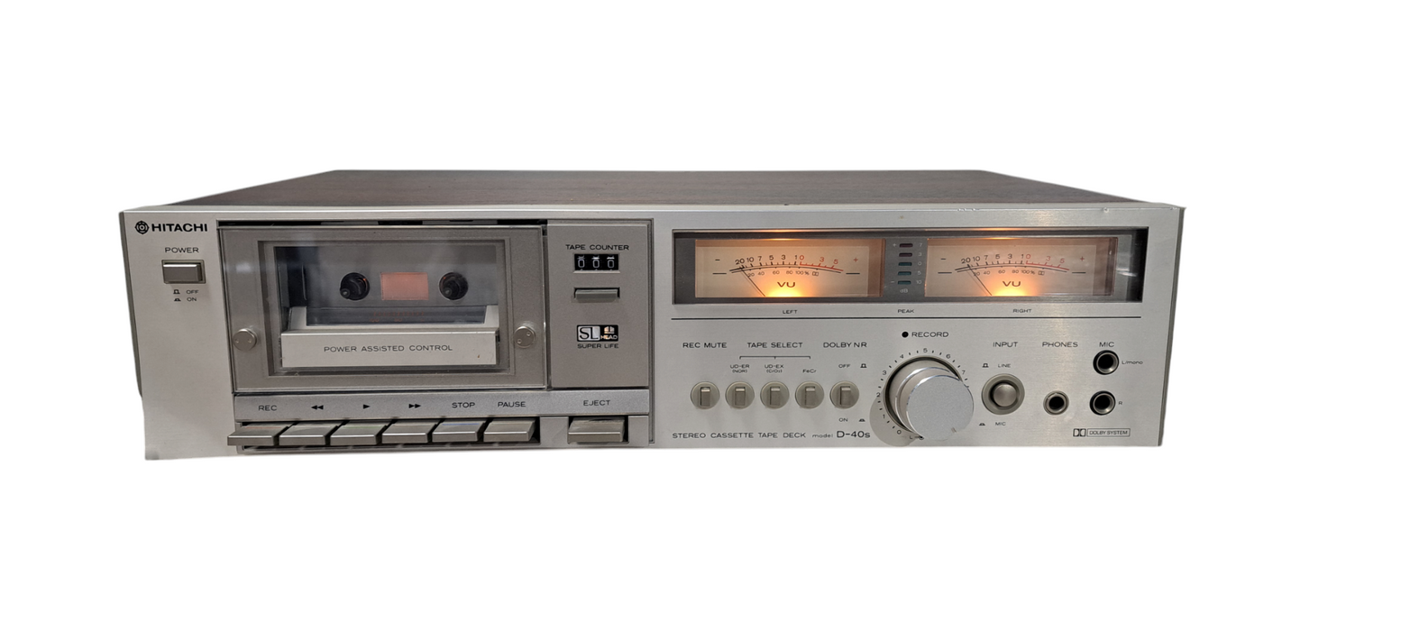 Vintage HITACHI D-40S Stereo Cassette Tape Deck | READ