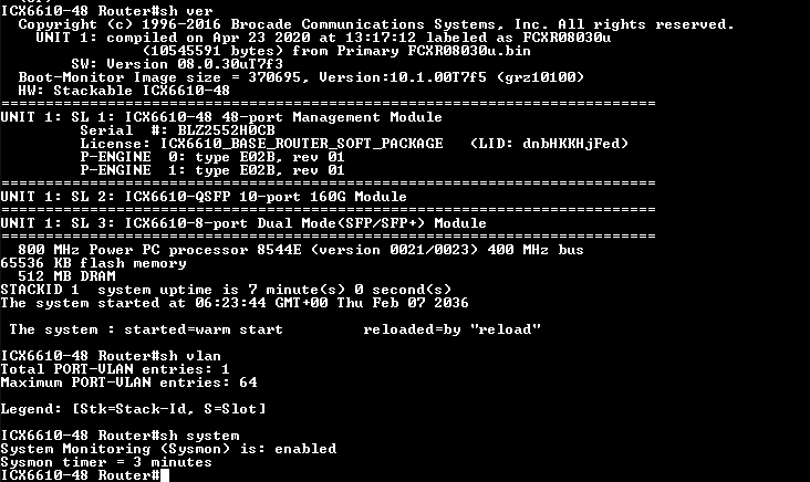 Brocade ICX6610-48-I ICX 6610-48 Layer 3 Switch