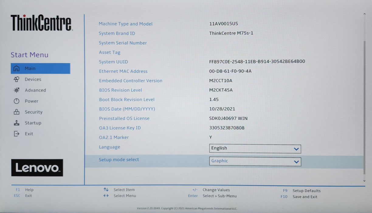 Lenovo ThinkCentre M75s-1, Ryzen 7 Pro 3700, 16GB DDR4, R520, 256GB NVMe