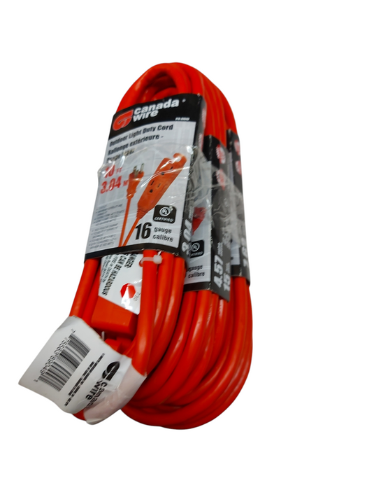 Lot 3x Outdoor Light Duty Extension Cords – 10ft / 15ft / 25ft – 16 Gauge