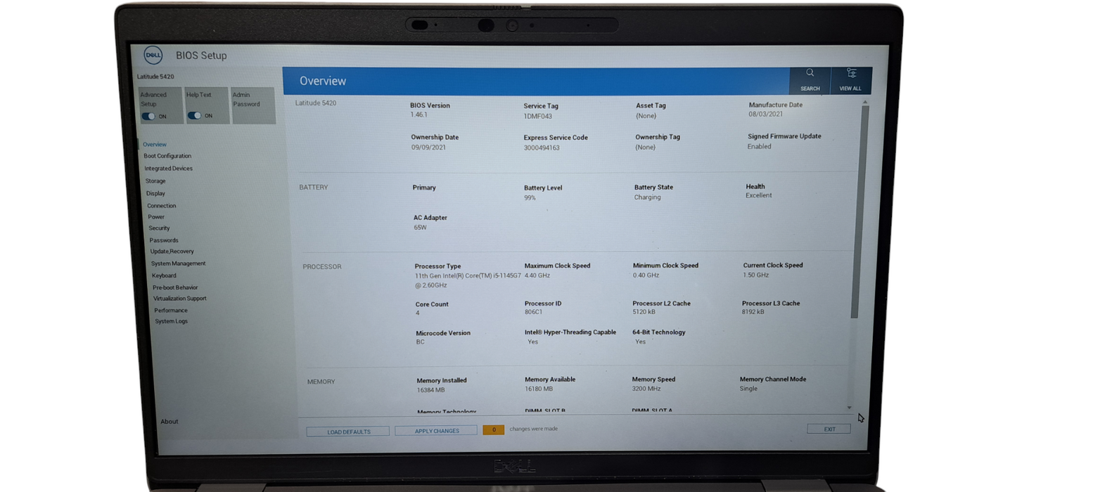 Latitude 5420 i5-1145G7 CPU|16GB DDR4 RAM|256GB NVMe|READ  BudLap
