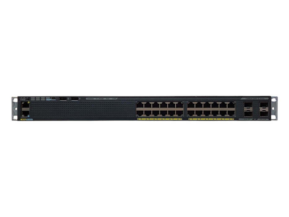 Cisco WS-C2960X-24PS-L v01, 24-Port Gigabit PoE Switch, 4xSFP