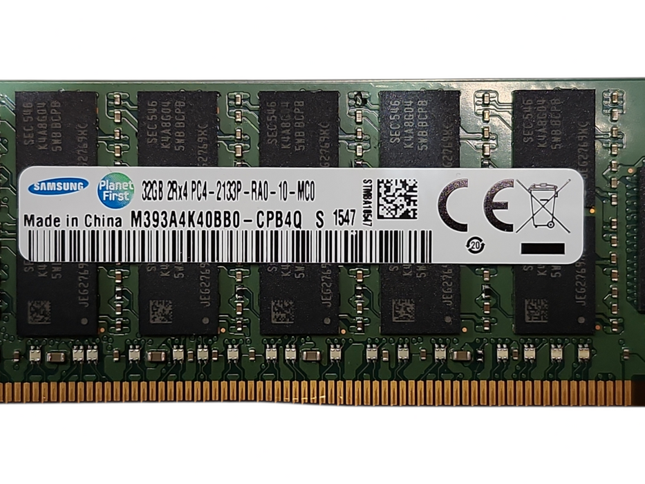 Samsung 32GB DDR4-2133 ECC RDIMM Server Memory, CN M393A4K40BB0-CPB Q