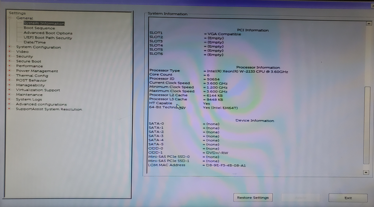 Dell Precision 5820 Xeon W-2133 32GB DDR4 Quadro M2000 - No HDD
