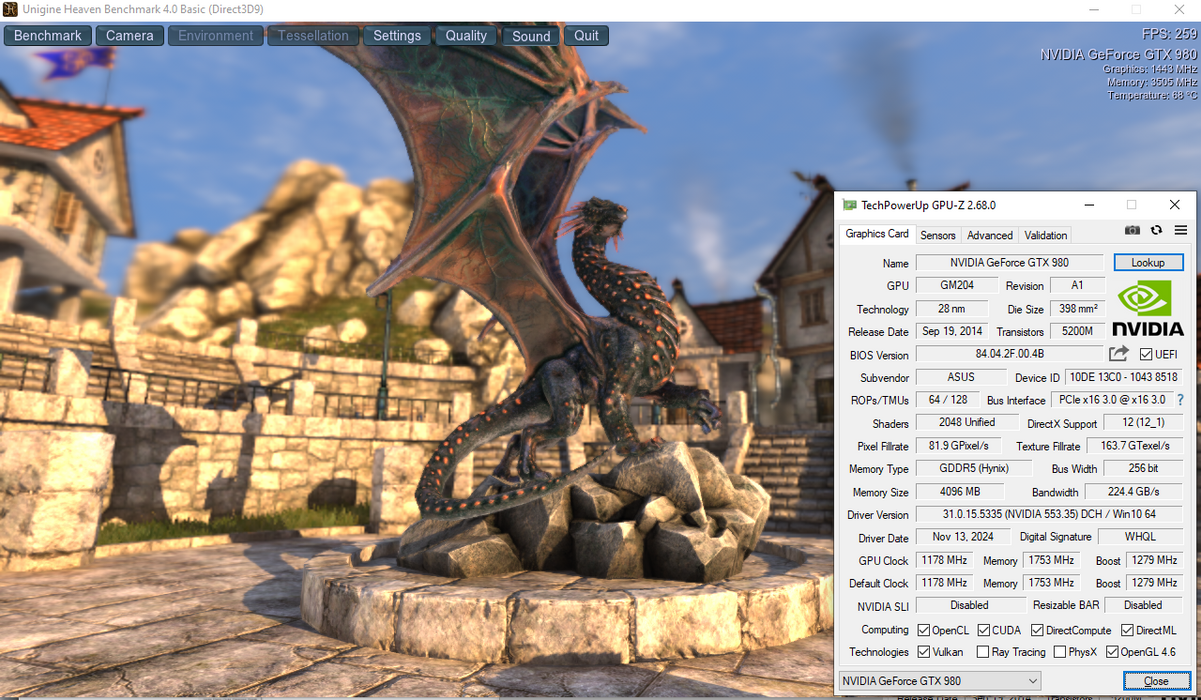 ASUS STRIX GTX 980 DirectCU II OC 4GB GDDR5 Graphics Card  Q