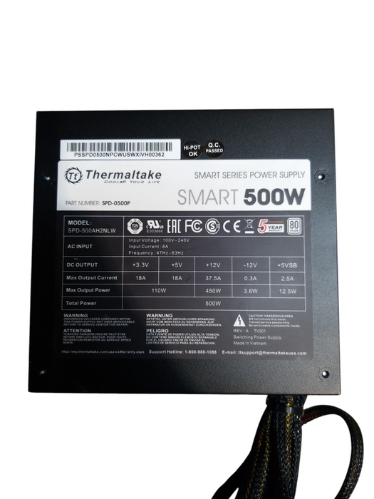 Thermaltake Smart 500W 80 PLUS ATX Non-Modular Power Supply