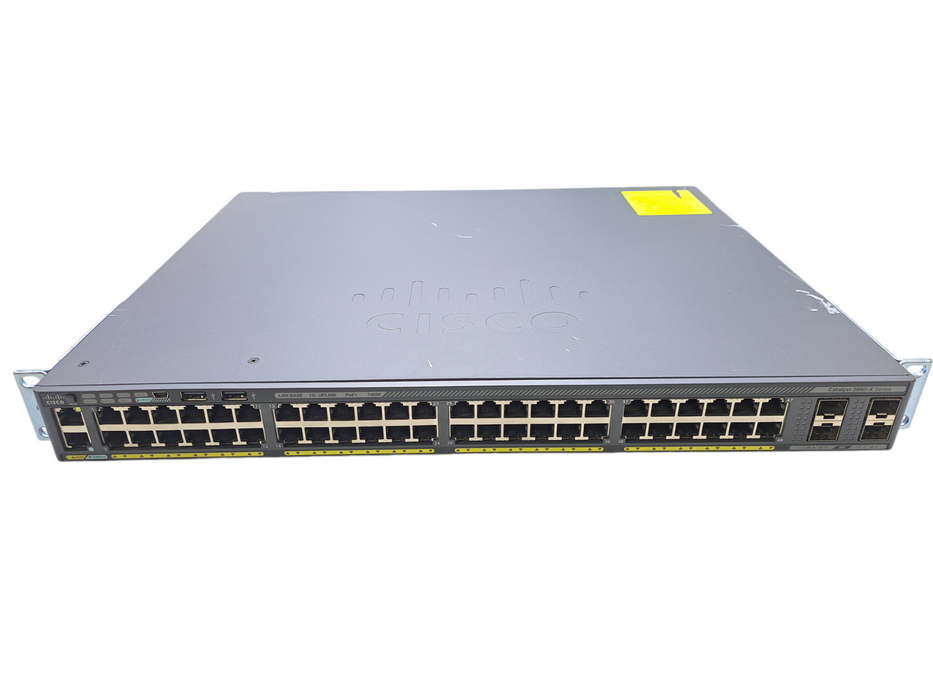 Cisco WS-C2960X-48FPS-L V06 | 48 Port Gigabit PoE+ 740W Switch | 4x SFP